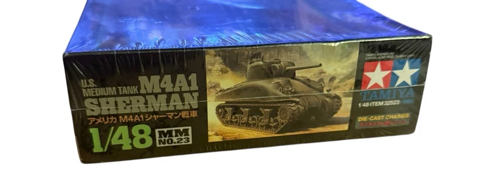 Tamiya - WWII US Medium Model Tank M4A1 Sherman - 1:48 Die Cast Brand New/Sealed - Image 3 of 4
