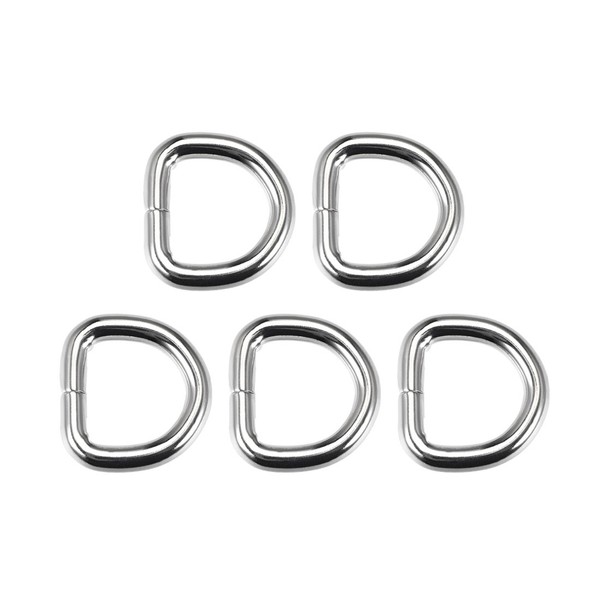 5Stk. Metall D-Ring 16Mm D-Ringe Schnalle FüR Hardware Taschen GüRtel Silber-image