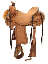 Western Leather Horse Saddle Wade Tree A Fork Work Ranch Roping Tack Equestrian