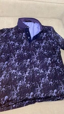 Greyson Golf Octopaisley Polo Men's Size Medium Taro Regular