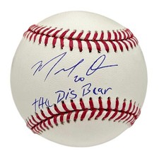 Marcell Ozuna Signed Major League Baseball Inscribed "The Big Bear" (JSA COA)