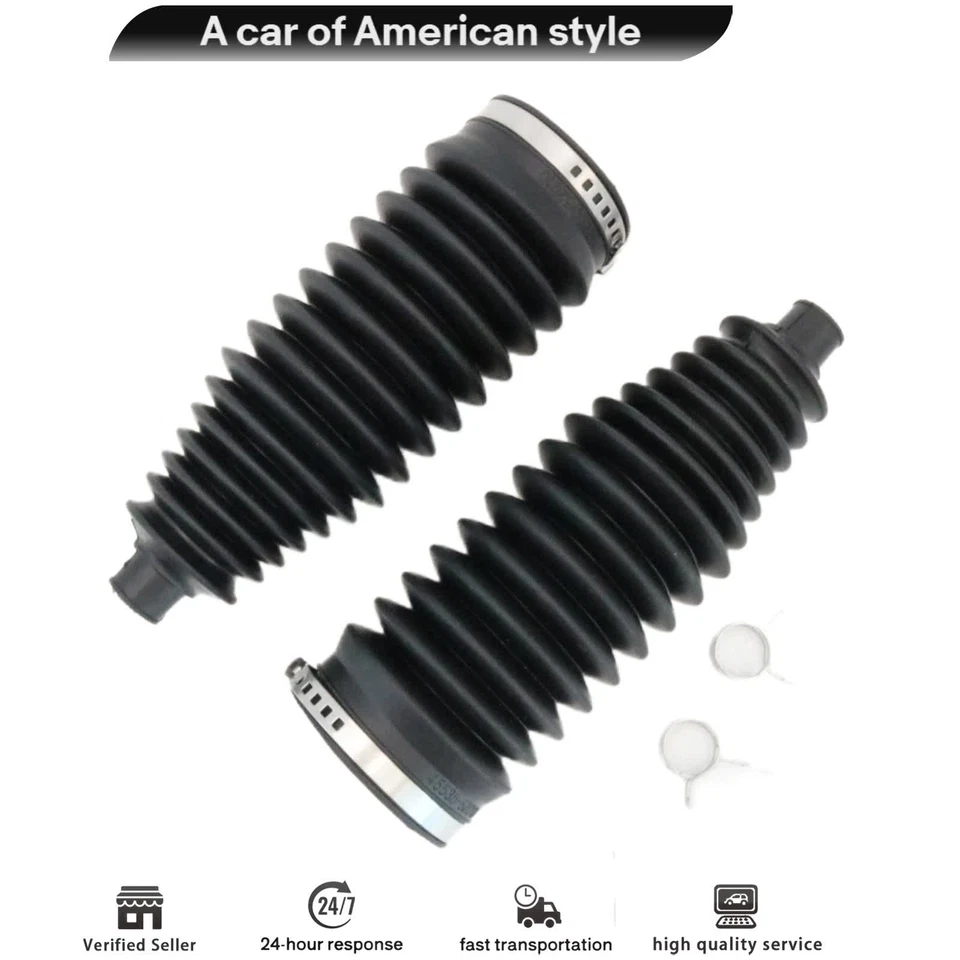 2Pcs Rear Rack & Pinion Tie Rod Boots For Nissan Versa Cube Acura ILX TLX Accord Foto 2 de 4