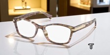 COACH HC6065 5287 Confetti Light Brown Demo Lens 49 mm Women's Eyeglasses