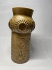 Vintage McCoy Pottery Boho Mid-Century Scandia Incised Green Butterfly Vase 9"