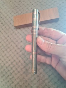 The pen is made of steel, handcrafted.