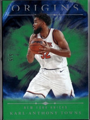 Karl-Anthony Towns New York Knicks 2024-25 Panini Origins #43 Green #/5 Last