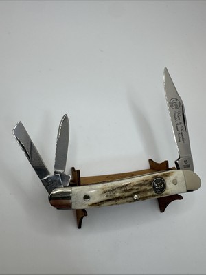 Hen & Rooster Made in Solingen Germany Stag Handle Whittler Pattern # 323C-DS
