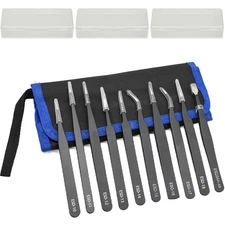 10-in-1 Anti-static Precision Tweezers Set - Professional-grade Tools for Ele...