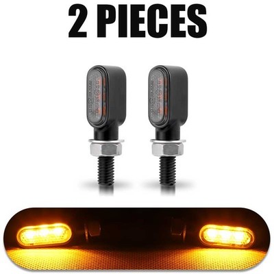 LED Motorcycle Mini Indicator Amber Lights E24 - Tested for Bobber Cafe Racer