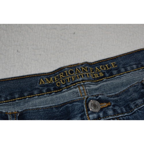 American Eagle Outfitters AE Blue Jeans Mens Size 42 x 32 Slim Straight - Picture 4 of 7
