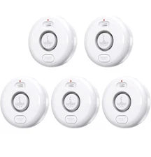 5 Pack Water Leak Alarm Detector, 120dB Loud Alert Water Sensor, IP66 Waterproof