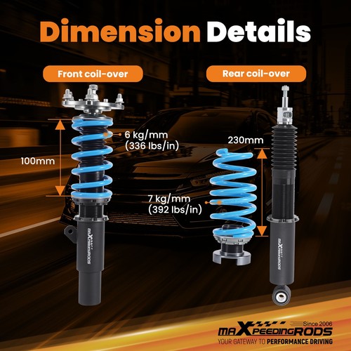 24 Way Damper Coilovers Lowering Kit for Honda Civic Coupe/ Sedan 16-21 FC 50mm - Bild 4 von 10