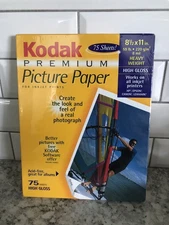 Kodak Premium photo Picture Paper 75 Sheets High Gloss 8.5 x 11 Inkjet Printers