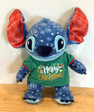 DISNEY BUILD A BEAR ALOHA CHRISTMAS TALKING 15" SNOWFLAKE STITCH PLUSH DOLL TOY