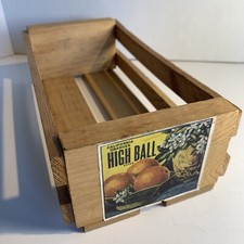 Napa Valley Box Company Wood Crate CD Storage Holder Organizer Vtg Cale Label