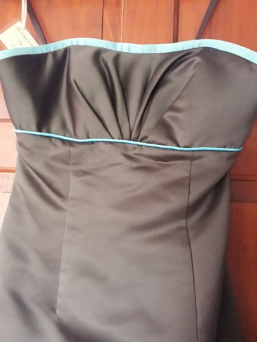 Mori Lee Chocolate Knee Length Dress Party / Special Occasion UK 12 £155 - Picture 2 of 3