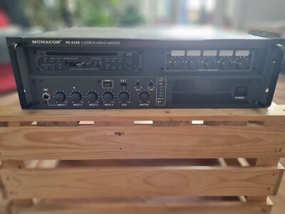 Monacor PA-5240 ELA-Verstärker 240 W 5-Zonen