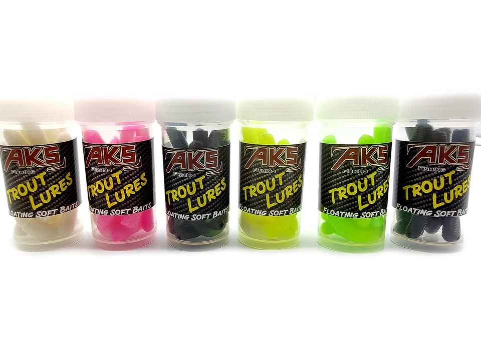 Forellen gummiköder Set 48St. Trout Worm 65mm, Forellenköder Wurm, Gummiwurm - Bild 2 von 4