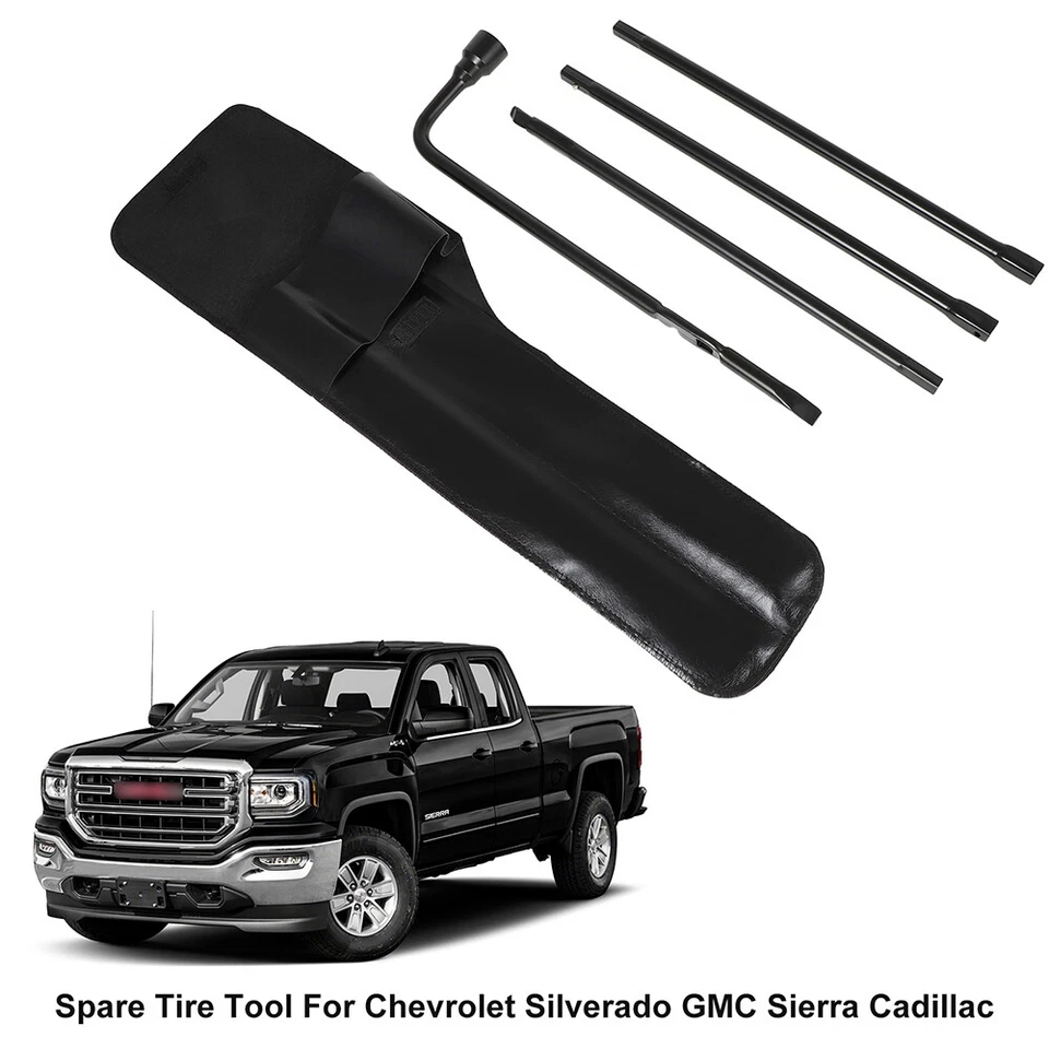 Spare Tire Tool Kit with Case For 99-15 for GMC Sierra 1500 2500 3500 HD Classic - Image 2 of 4