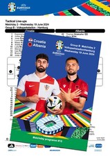 #15 CROATIA v ALBANIA 19 June 2024 EURO FAN 12 pages + OFFICIAL LINESUP