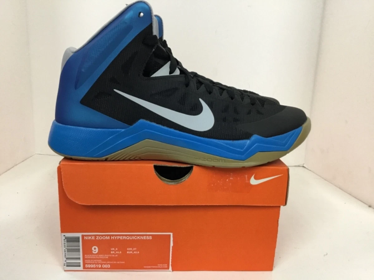 Nike Zoom Hyperquickness Mens sneaker 599519 003 Size 9 black