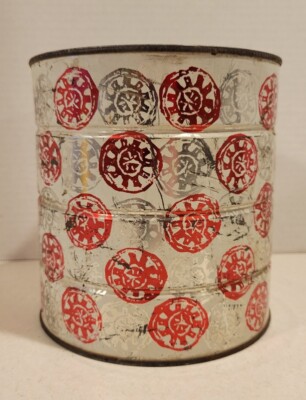 Vintage 1950's Atomic Butter-Nut Coffee Tin 3 Lbs, Empty, No Lid