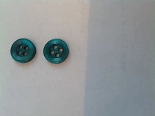 NEW 25 PC 3/8 INCH  GREEN  PEARL FINISH 4-HOLE BUTTONS