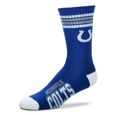 Indianapolis Colts NFL 4-Stripe Deuce Crew Socks Medium 5-10 FREE SHIP!