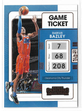 2021-22 Panini Contenders Game Ticket Bronze #7 Darius Bazley OKC Thunder