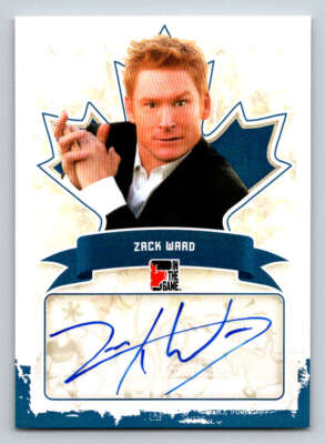 2011 In The Game Canadiana AUTO Blue #AZW1 Zack Ward (ref 198080)