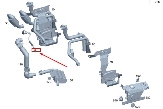 Neu MERCEDES-BENZ C W206 C43 AMG Kraftstoffleitung A2064702802 Original