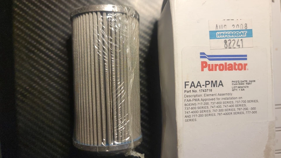 Conjunto de elemento de filtro Purolator Facet 1743716 FAA-PMA Foto 2 de 4