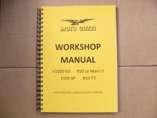 MOTO GUZZI 850/1000. T3,1000SP, LE MANS Mk11, V1000 G5,1976-1982 WORKSHOP MANUAL