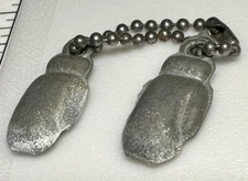 Vintage Metal Boxing Glovers Box Boxer Sports Lucky Good Luck Charm Keychain