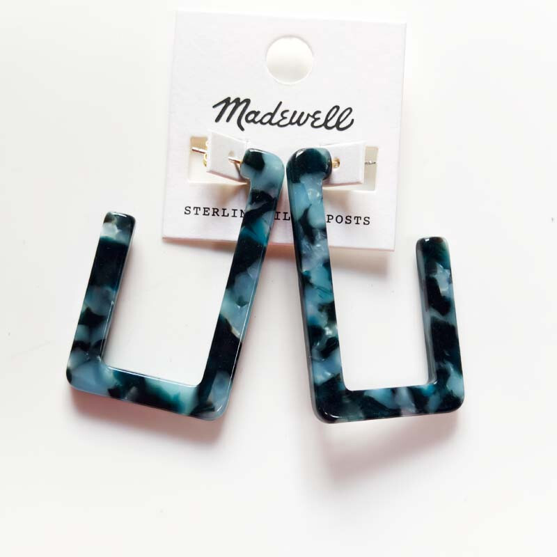 57mm MadeWell Resin Hoop Earrings for Women Fashion Holiday Party Jewelry Gift