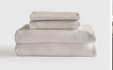 NWOT Quince Queen Sheet Set Organic Bamboo Sand