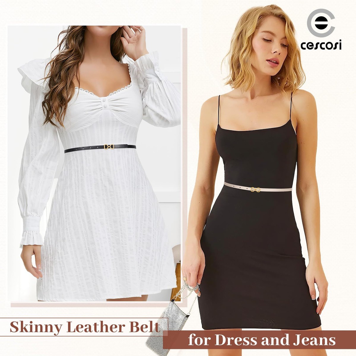 3367 Adjustable Thin Belts For Womens Skinny Dresses Solid SWSMCLT-Women-s-Adjustable-  main image 2