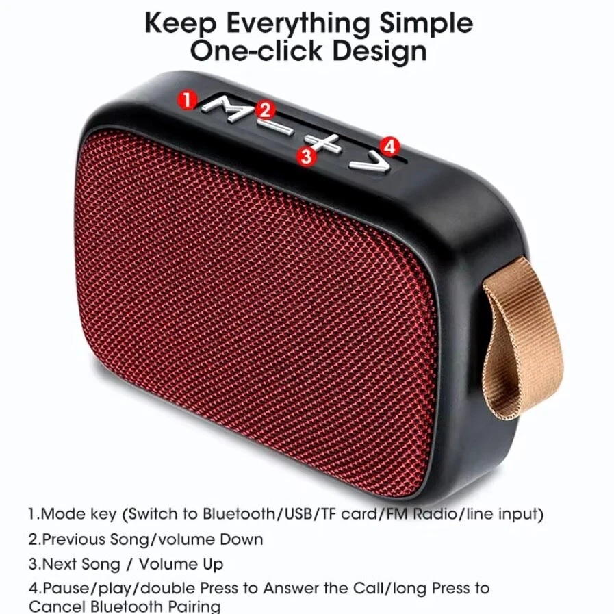 Mini Altoparlante Cassa Bluetooth Subwoofer Portatile con Radio e MP3 - Immagine 3 di 3