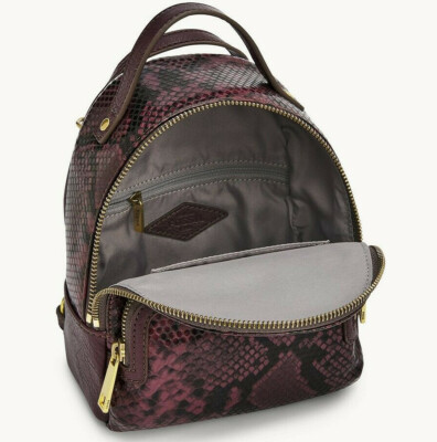 Fossil maisie mini backpack faux snake skin purple and gold Fossil maisie mini backpack faux snake skin purple and gold  main image 2