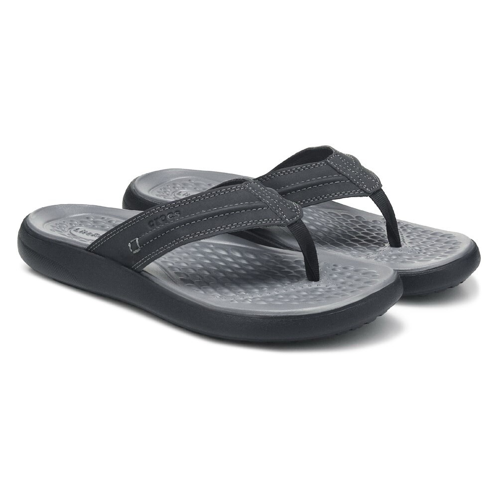 Crocs Flip-Flop Sandals Mens Size 8 Black Yukon Vista II LR