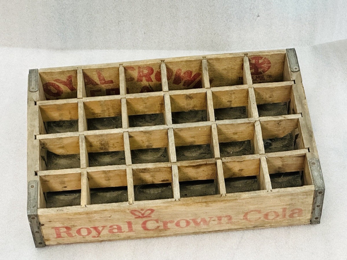  CROWN COLA 木製ボックス old orig. Wooden RC Royal Crown Cola - Soda Bottle Storage