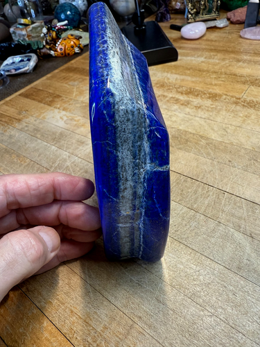 Lapislazuli Premium Afghanistan Kristall Mineral Edelstein Geode Präparat 008 - Bild 11 von 15