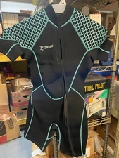Zifumei Wetsuit Women's Small Shorty Full Zipper Black Wet Suit Short Sleeves