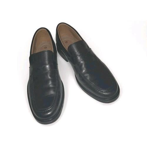 Mocassini Clarks uomo destrutturati taglia 11 5 penny pelle nera