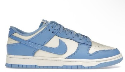 Nike Dunk Low Herren Sneaker Leder blau/weiß Low Top EU 44 US 10
