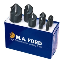 MA Ford 79000014, 100-Deg.Chatterless HSS Countersink Set, 1/4, 1/2, 3/4,1