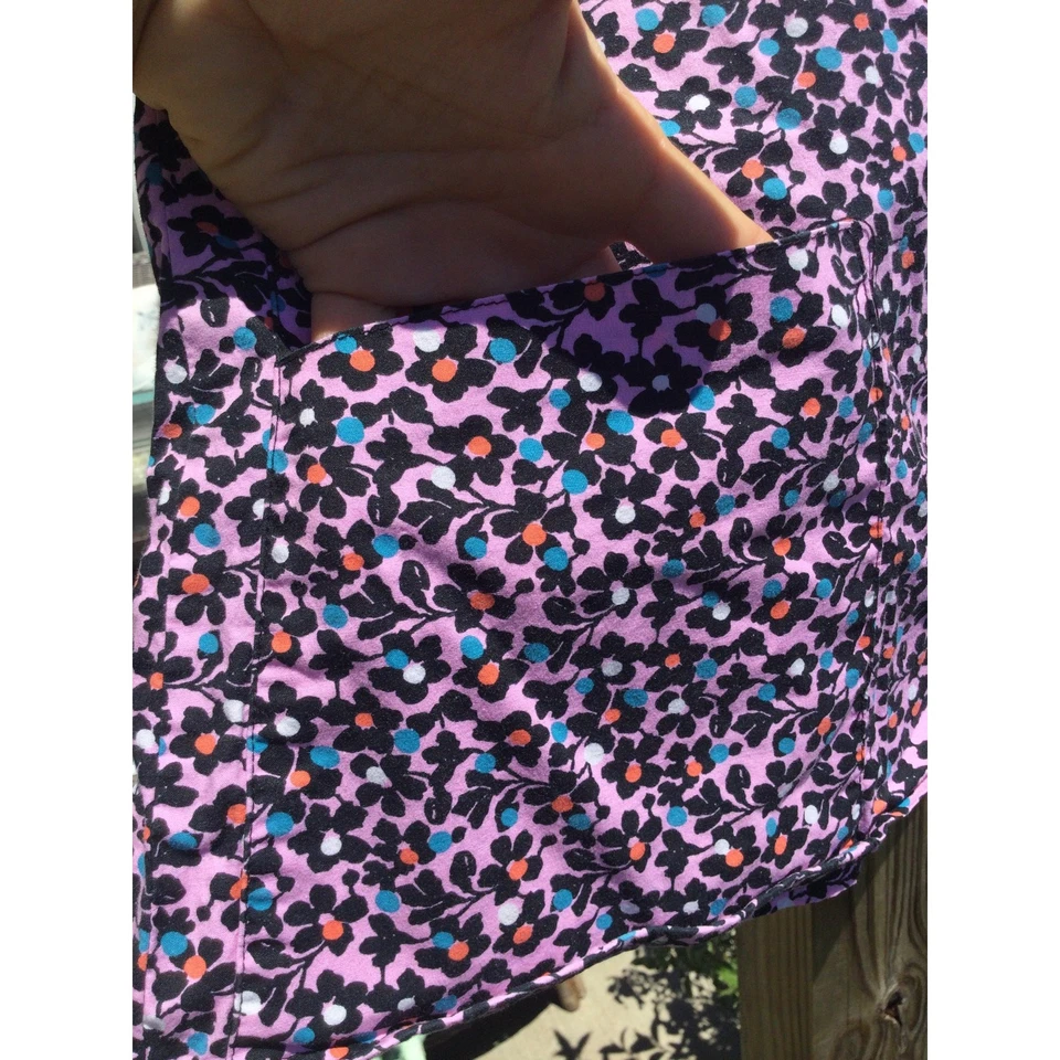 Top exfoliante Vera Bradley talla XS mujer enfermera médica tecnología veterinaria negro floral Foto 3 de 4