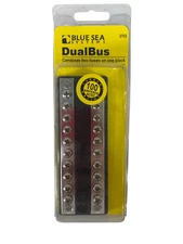 Blue Sea Systems 2702 Dual Bus Bar 2x10 Terminals 100A **New**