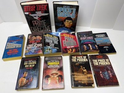 Star Trek Book Lot HC & PB 1977-1990 Prime Directive Spock s World TNG Vintage