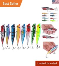 Fishing Lures Large Hard Bait Minnow VIB Lure with Treble Hook Life-Like Swim...